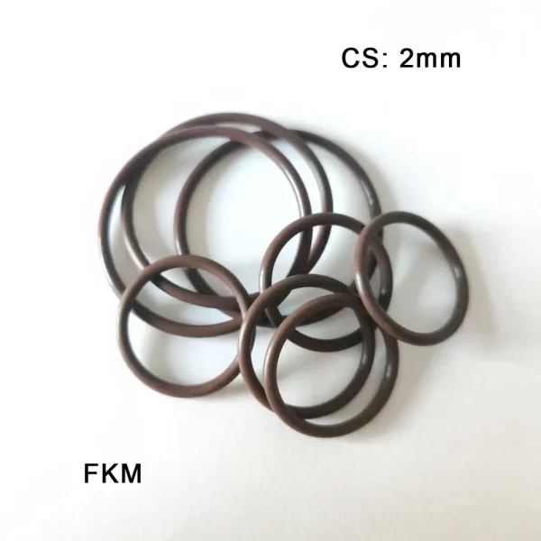 10pcs Thickness CS 2mm FKM O-Ring Rubber Seal Gasket Outer Diameter OD 5mm~54mm Fluorine Rubber Washer Corrosion Resistance