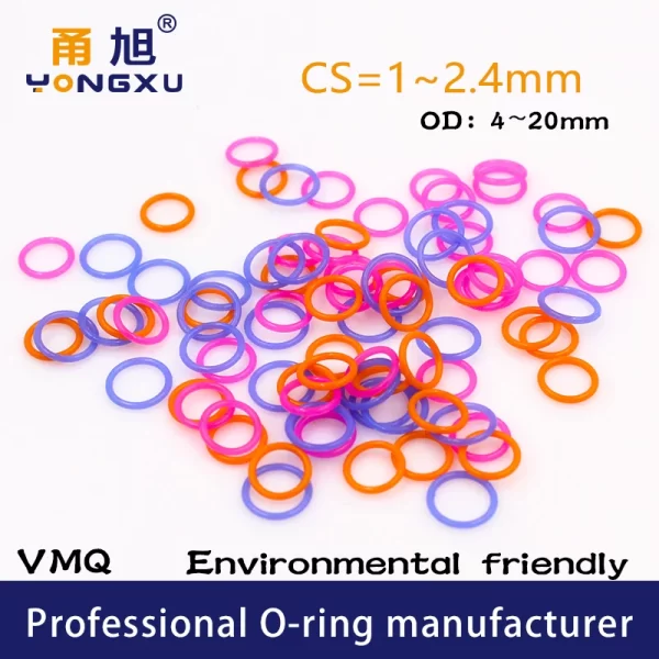30PCS/Lot Multicolor Silicone Rubber O-Ring Thickness CS1/1.5/1.9/2.4mm Silicone / VMQ Rubber Gasket O Ring Sealing Ring.-. - Image 5