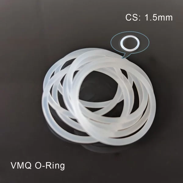 CS1.5mm Silicone Rubber O-Ring Seal ID1.5/2/3/4/5/6/7..5 33/34/35/36-100mm Food Glade VMQ Gasket High Temperature Washer