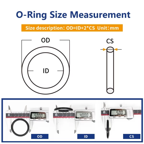 Fluorine rubber Ring Black FKM O-rings Seal CS5mm OD52/55/58/60/62/65/68*5mm O Ring Seal Gasket Oil Ring Fuel Sealing Washer - Image 6