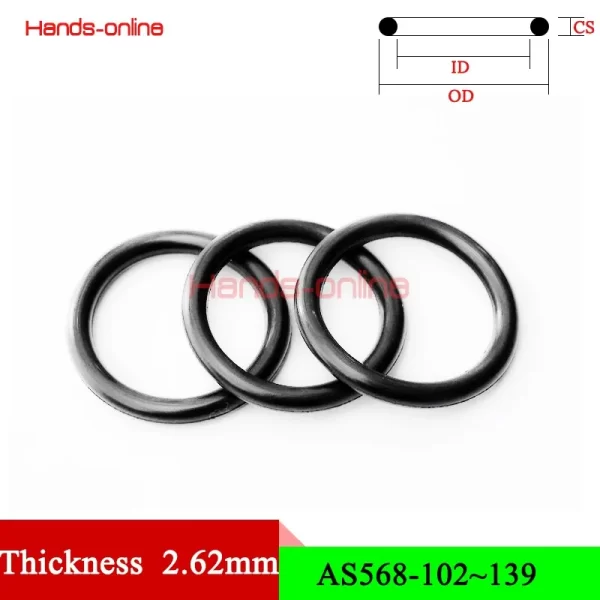 Rubber O Ring Oring gasket Thickness/CS 2.62mm/0.103" NBR Nitrile O-ring seal ID 1.24-55.25mm/0.049-2.175" Mechanical seals