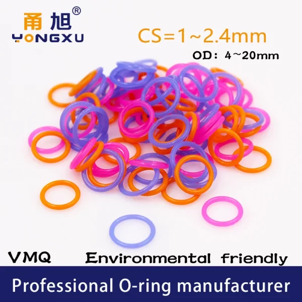 30PCS/Lot Multicolor Silicone Rubber O-Ring Thickness CS1/1.5/1.9/2.4mm Silicone / VMQ Rubber Gasket O Ring Sealing Ring.-. - Image 4