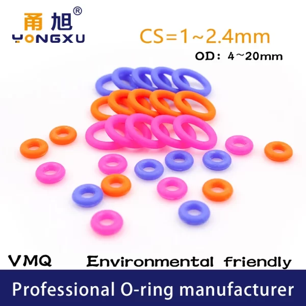 30PCS/Lot Multicolor Silicone Rubber O-Ring Thickness CS1/1.5/1.9/2.4mm Silicone / VMQ Rubber Gasket O Ring Sealing Ring.-. - Image 2