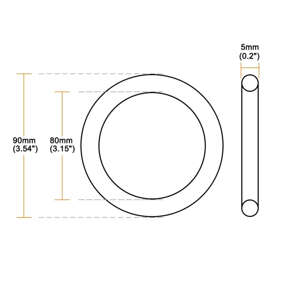 Uxcell O-Rings Nitrile Rubber Round Seal Gasket to Acetone Ethers Esters Ozone Sunlight Weathering Electric Motors 19 Sizes - Image 5