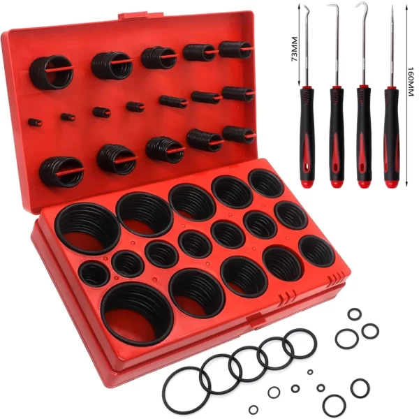 419PCS Set Universal O-Ring Assortment 32 Size Nitrile Rubber Ring Seal O Ring Gasket for Plumbing Automotive and Faucet Repair