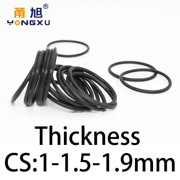 O-ring thickness 1/1.5/1.9mm CS fluororubber FKM sealing temperature resistant gasket rubber ring complete in specifications.- - Image 2