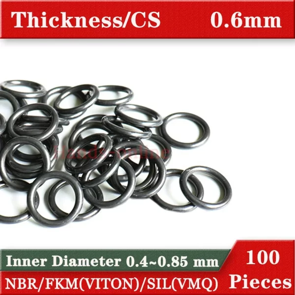 Nitrile Rubber Ring Silicon Ring VITON oring gaskets 0.6mm CS 0.4 ~8.2 mm gas oil Wear Heat Cold Resistance small size o-rings - Image 5