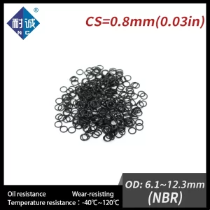 10 PCS / Lot Nitrilet Rubber O-ring Black NBR 70A CS 0.8mm OD 6.1/6.6/8/8.25/8.6/9.5/11.8/12.3*0.8 O Ring Gasket Oil Waterproof