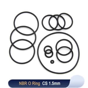 50/100pcs NBR O Ring Nitrile Rubber Gasket CS 1.5mm OD 4.5mm ~ 80mm Black Round O Type Corrosion Oil Resist Sealing Washer