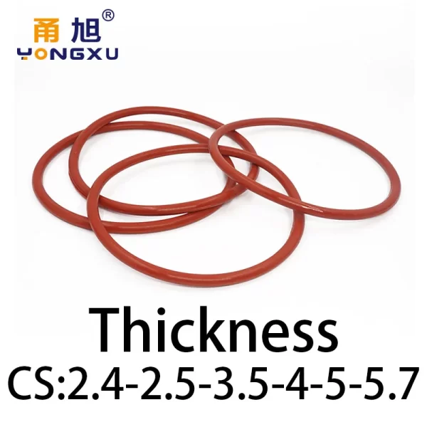 VMQ O-ring thickness 2.4/2.5/3.5/4/5/5.7mm CS silicone red temperature resistant gasket rubber complete in specifications1 - Image 3