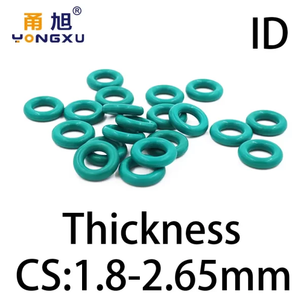 O-ring thickness 1.8/2.65mm CS fluororubber FKM sealing temperature resistant gasket rubber ring complete in specifications.-. - Image 4