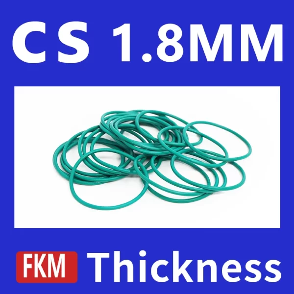Thickness CS1.8mm Green FKM Fluorine Rubber O-rings Seals Gasket Washer temperature resistant wear-resistant oring