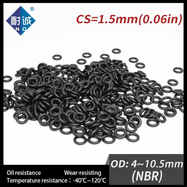50 PCS / Lot Nitrile Rubber O-ring Black NBR 70A CS 1.5mm OD4/4.5/5/5.5/6/6.5/7/7.5/8/8.5/9/9.5/10/10.5*1.5mm O Ring Gasket.-.1 - Image 3