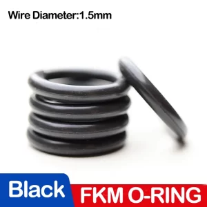 Black FKM O Ring Seal,High temperature and Corrosion Resistance ,Fluorine Rubber O-Rings Outer diameter 4-105mm WD 1.5 mm