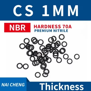CS1mm black NBR 70A nitrile rubber O-ring sealing gaskets wear-resistant gasket O-ring thickness 1mm rubber ring