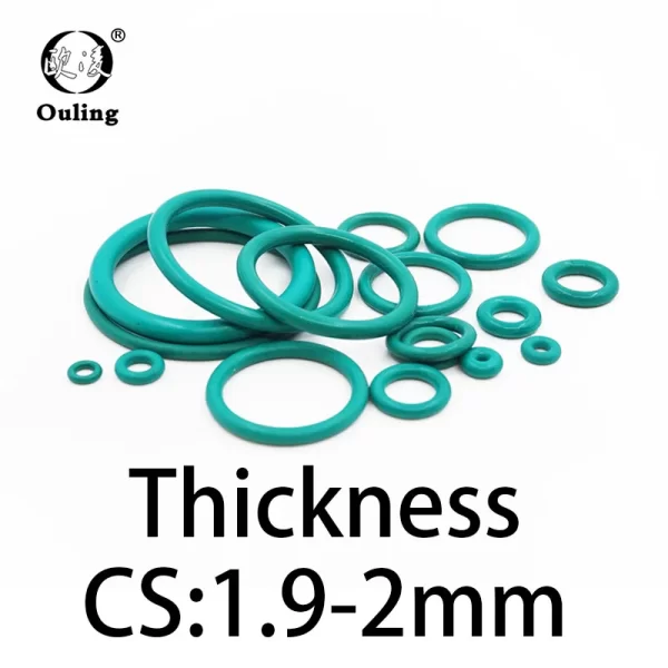 O-ring thickness 1.9/2mm CS fluororubber FKM sealing temperature resistant gasket rubber ring complete in specifications.-. - Image 2