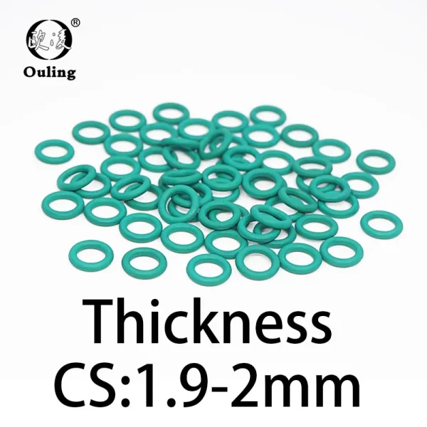 O-ring thickness 1.9/2mm CS fluororubber FKM sealing temperature resistant gasket rubber ring complete in specifications.-. - Image 4