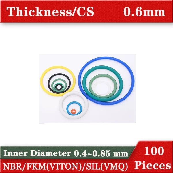 Nitrile Rubber Ring Silicon Ring VITON oring gaskets 0.6mm CS 0.4 ~8.2 mm gas oil Wear Heat Cold Resistance small size o-rings - Image 2