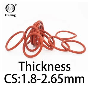 VMQ O-ring thickness 1.8/2.65mm CS silicone red sealing temperature resistant gasket rubber ring complete in specifications1