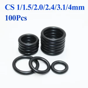 100/50Pcs Rubber O Ring CS 1/1.5/2.0/2.4/3.1/4.0 Sealing Washer NBR O-ring Plumbing Gaskets Oil Resistant High Temperature Oring
