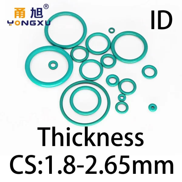 O-ring thickness 1.8/2.65mm CS fluororubber FKM sealing temperature resistant gasket rubber ring complete in specifications.-. - Image 5
