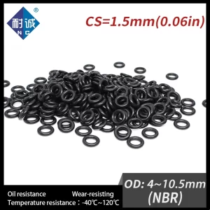 50 PCS / Lot Nitrile Rubber O-ring Black NBR 70A CS 1.5mm OD4/4.5/5/5.5/6/6.5/7/7.5/8/8.5/9/9.5/10/10.5*1.5mm O Ring Gasket.-.1