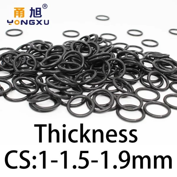 O-ring thickness 1/1.5/1.9mm CS fluororubber FKM sealing temperature resistant gasket rubber ring complete in specifications.- - Image 5