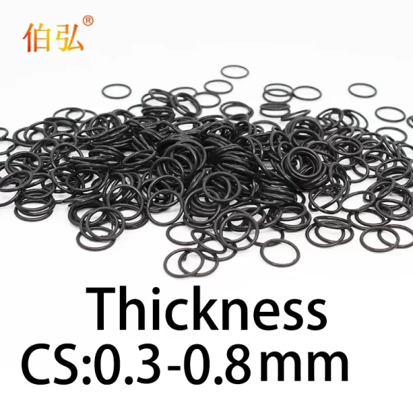 Nitrile rubber thickness cs 0.3/0.4/0.5/0.6/0.7/0.8mm O-ring rubber sealing ring gasket grommet silicon ring OD1.3-81mm