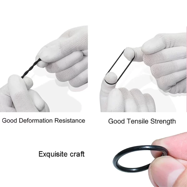 Rubber O Ring Set Gaskets Seal Nitrile Rubber Bands High Pressure O-Rings Repair Kit Sealing Elastic Band O Rubber Rings Set - Image 3