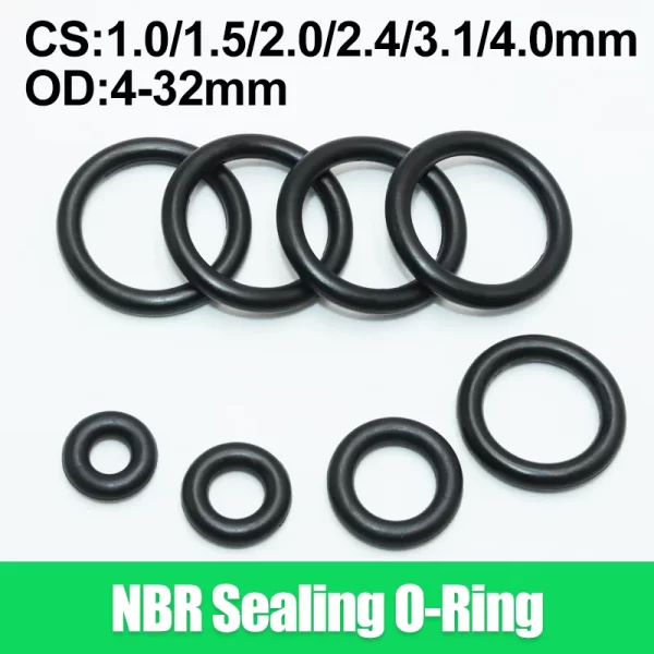 Rubber O-ring Sealing Gasket cs 1/1.5/2/2.4/3/4mm for Faucet Hose Plumbing Seal Valve Water Oil Resistant Heat resistance O Ring