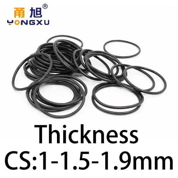 O-ring thickness 1/1.5/1.9mm CS fluororubber FKM sealing temperature resistant gasket rubber ring complete in specifications.- - Image 6