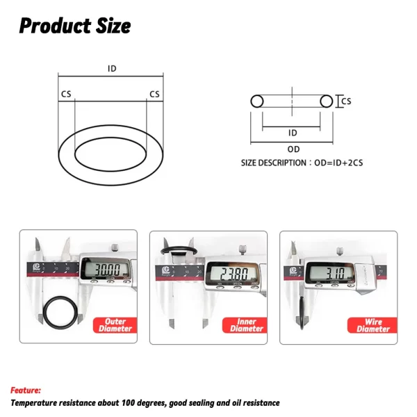 Rubber O Ring Set Gaskets Seal Nitrile Rubber Bands High Pressure O-Rings Repair Kit Sealing Elastic Band O Rubber Rings Set - Image 4