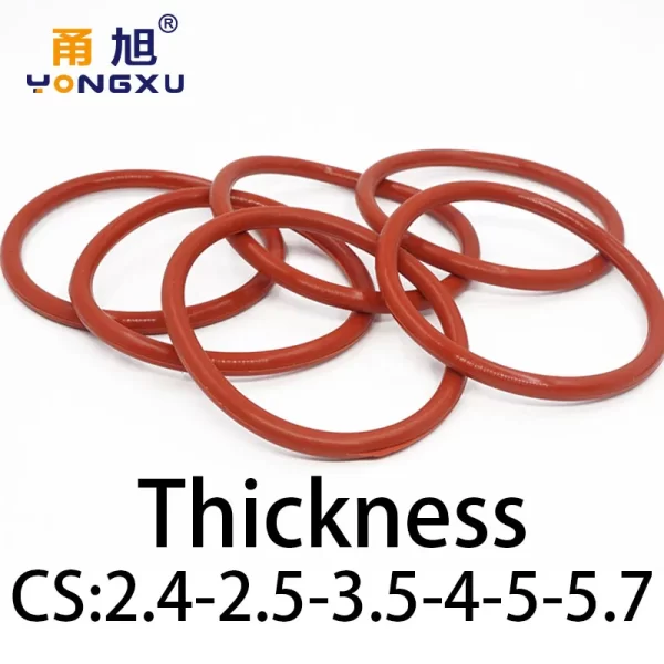 VMQ O-ring thickness 2.4/2.5/3.5/4/5/5.7mm CS silicone red temperature resistant gasket rubber complete in specifications1 - Image 6