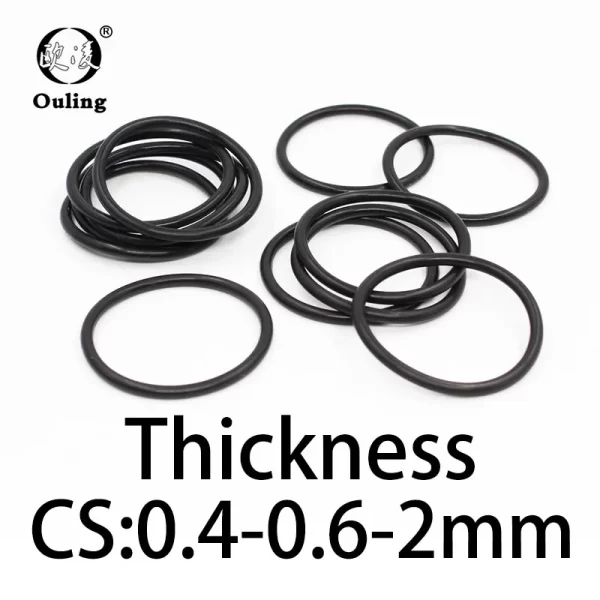 O-ring thickness 0.4/0.6/2mm CS NBR Nitrile sealing temperature resistant gasket rubber ring complete in specifications - Image 4