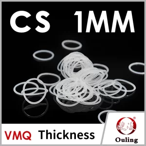 CS1mm White VMQ silicon Rubber O-rings Seals Gasket Washer temperature resistant Waterproof soft silicone ring