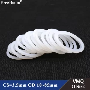 10pc VMQ White Silicone O Ring Gasket CS 3.5mm OD 10~ 85mm Food Grade silicone rings o-rings rubber ring gaskets
