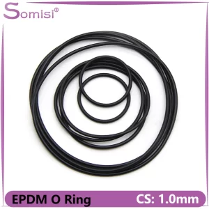 50/100pcs EPDM O Ring Gasket Black CS 1mm OD3 ~ 50mm Acid and Alkali Resistance Water Resistance Friction Resistance O-rings