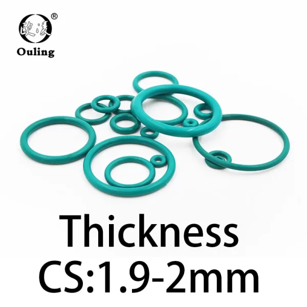 O-ring thickness 1.9/2mm CS fluororubber FKM sealing temperature resistant gasket rubber ring complete in specifications.-. - Image 3
