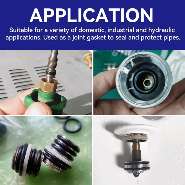 419/225PCS Rubber O-Ring Assortment Kit Buna-N Gasket Sealing Replacement O-Rings 32 Metric Sizes for Plumbing Faucet Repair - Image 2