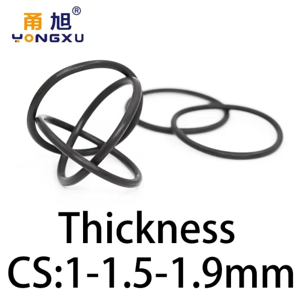 O-ring thickness 1/1.5/1.9mm CS fluororubber FKM sealing temperature resistant gasket rubber ring complete in specifications.- - Image 4