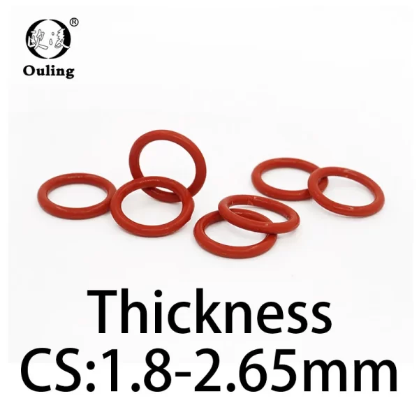 VMQ O-ring thickness 1.8/2.65mm CS silicone red sealing temperature resistant gasket rubber ring complete in specifications1 - Image 4