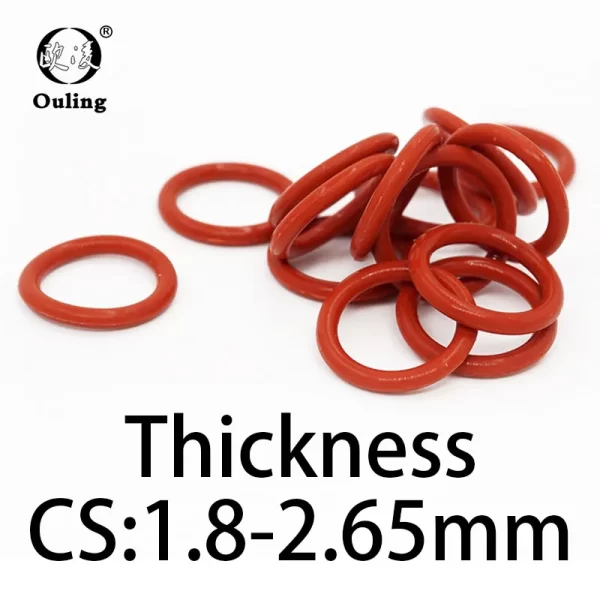 VMQ O-ring thickness 1.8/2.65mm CS silicone red sealing temperature resistant gasket rubber ring complete in specifications1 - Image 5