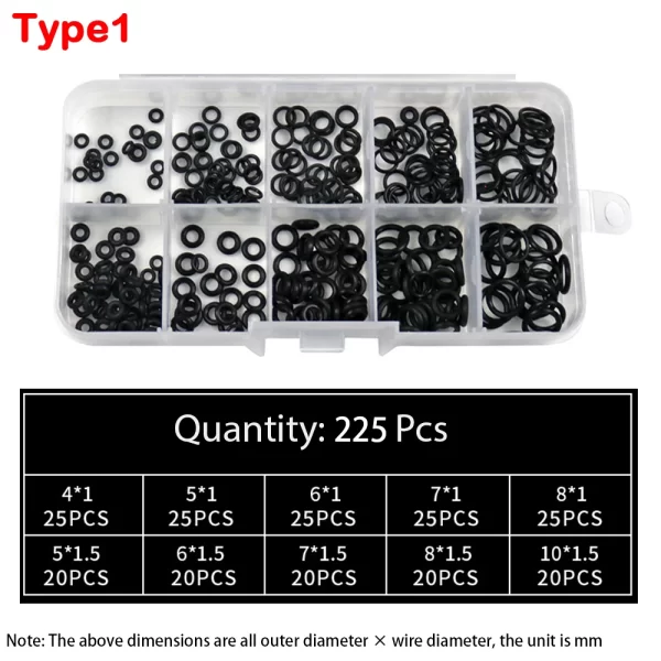 Rubber O Ring Set Gaskets Seal Nitrile Rubber Bands High Pressure O-Rings Repair Kit Sealing Elastic Band O Rubber Rings Set - Image 6
