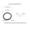 High oil resistance Nitrile O-Ring,NBR Rubber Seal O Ring,Thickness 1mm,1.5mm,2mm,2.4mm,OD 4mm-30mm,Pack of 100pcs - Image 2