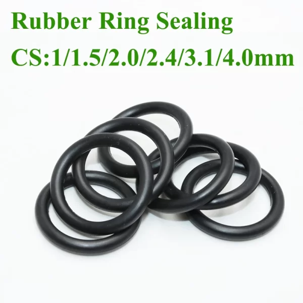 100/lot O Ring Nitrile Rubber O-ring Sealing Gasket Black NBR Oil Resistant Seal Ring CS 1/1.5/2.0/2.4/3.1/4mm for Car Plumbing