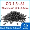 Nitrile thickness0.3/0.4/0.5/0.6/0.7/0.8mm O-ring rubber sealing ring gasket grommet silicon ring outer diameter 1.3-81mm