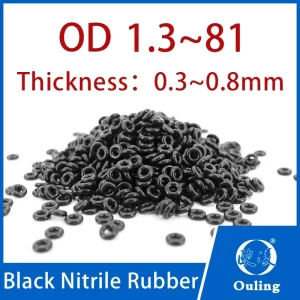 Nitrile thickness0.3/0.4/0.5/0.6/0.7/0.8mm O-ring rubber sealing ring gasket grommet silicon ring outer diameter 1.3-81mm