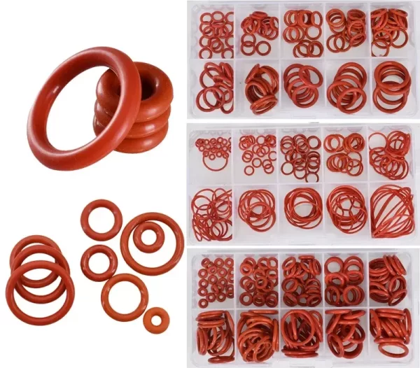 Red Silicon O-ring Sealing Gasket Washers Food Grade Silicone VMQ O Ring Seal Washer Cooker Rubber Insulated Silica Gel CS1-2.4
