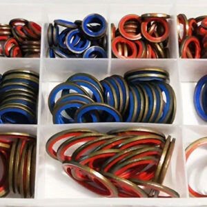 100 245pcs Bonded Seal Washer Assort Kit Hydraulic Oil Resistant Rubber Oil Pipe Seal Gasket Metric NBR M6-30 Combination O-Ring