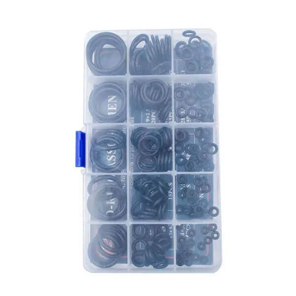 200pcs 15 Sizes O Rings Rubber O Ring Seal NBR Black Sealing O-rings Nitrile Washer Rubber o-ring set Assortment Kit Set Box-.- - Image 4